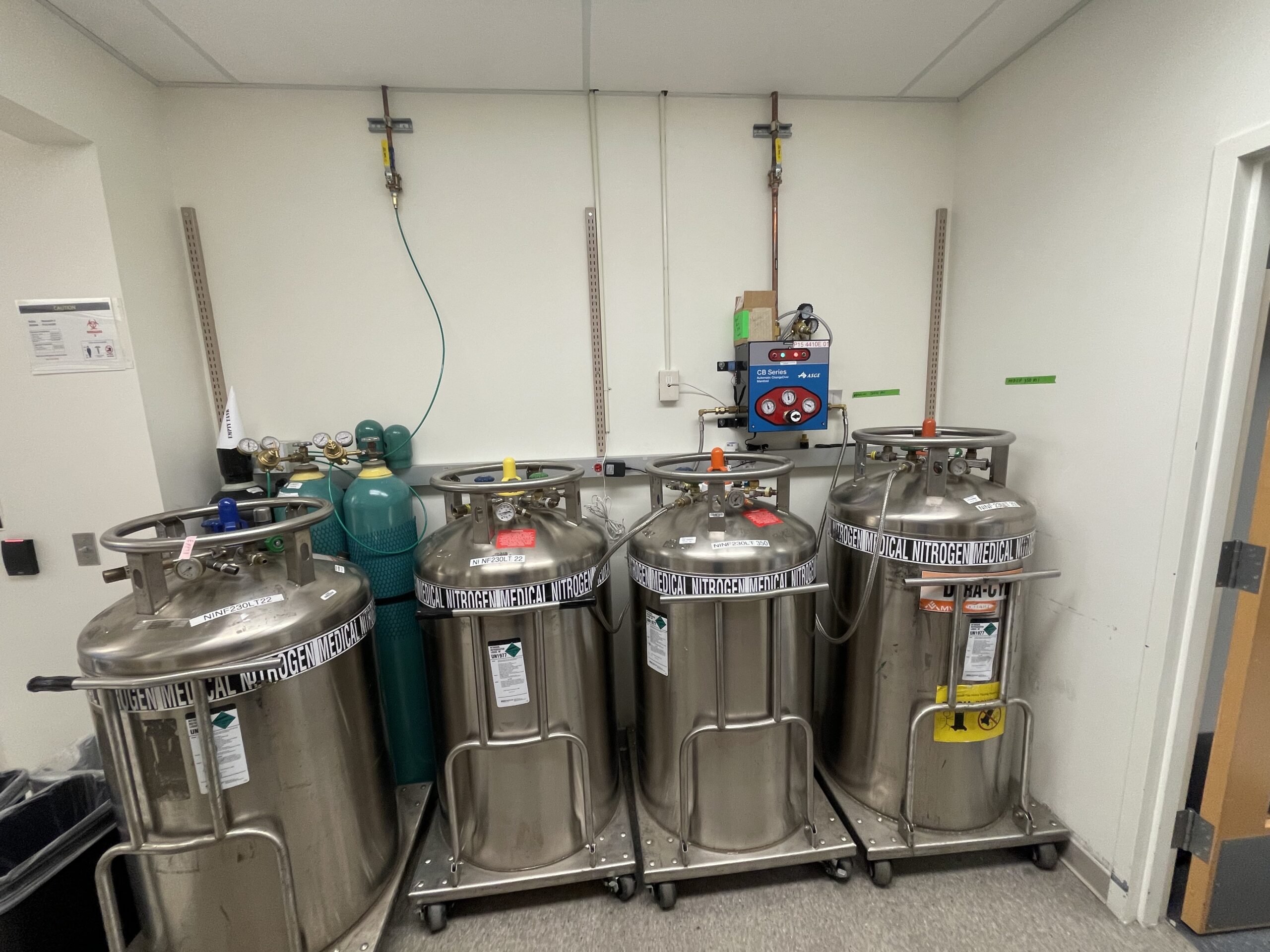 Custom liquid-to-gas interchange for fifteen hypoxic incubators
